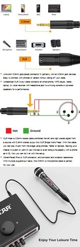 High Speed 3.5 mm Aux Male To XLR Male Mixer Cable Audio Mic Lead For Microphone - Picture 3 of 3
