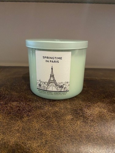 Bath and Body Works SPRINGTIME IN PARIS 3-Wick Candle 14.5 oz *NEW*