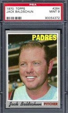 1970 Topps BB #284 PSA 9 Jack Baldschun Padres 284