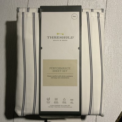   400 Thread Count Performance Printed Sheet Set Striped- Threshold FULL