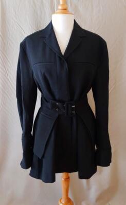 Jil Sander Black Viscose & Silk Belted Jacket Size 38 US size 8 | eBay