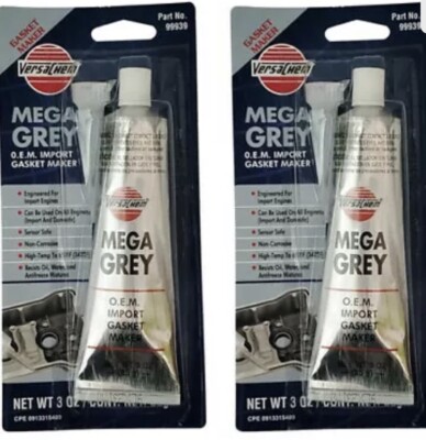 VersaChem O.E.M. Import Sensor Safe Silicone Gasket Maker 99939 Mega Grey 2-pack