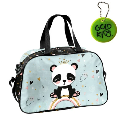 GOLDKIDS Sporttasche Kinder für Mädchen & Jungen - Umhängetasche mit Panda Motiv