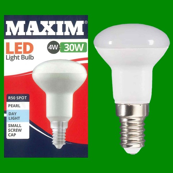 4X 4W LED R50 Reflektor Spot Leuchtmittel 6500K Tageslicht SES E14, 4Er-image