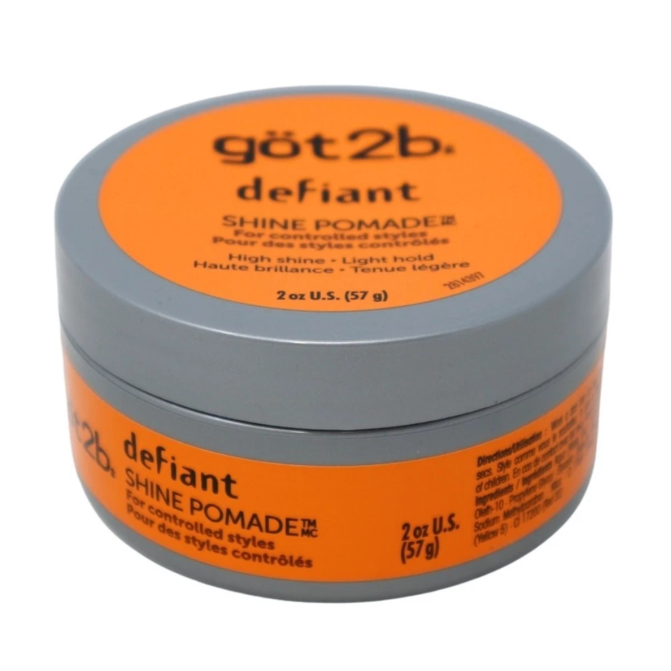 Caja de 6 pomadas para cabello Got2b Defiant Shine para estilos controlados, 2 oz Foto 4 de 4