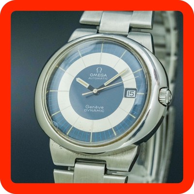Vintage 1973 OMEGA Geneve DYNAMIC Automatic Blue UFO 166.175 Cal.1012 Tool 107