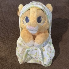 RARE Disney Parks The Lion King Baby SIMBA Plush Blanket Swaddle soft toy