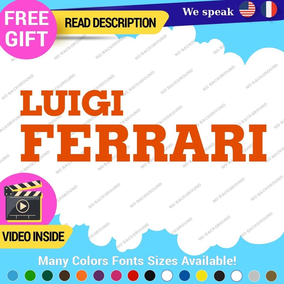 Fits Luigi Ferrari Vintage Decals Stickers Vinyl Die Sport Car Racing Formula 1 Foto 2 de 4