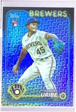 2024 Topps Abner Uribe Holiday RC #310 Brewers