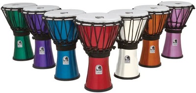 Toca Percussion Freestyle Colorsound Djembes - Set of 7