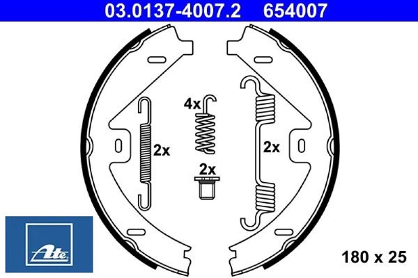 ATE 03.0137-4007.2 Bremsbackensatz FüR Feststellbremse Bremsbackensatz-image