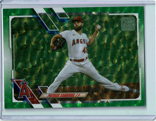 2021 Topps Series 1 - Patrick Sandoval #16 Green Crackle Foil Angels /499