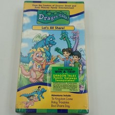 Vintage Dragon Tales - Lets All Share VHS, 2000 English 40 Mins