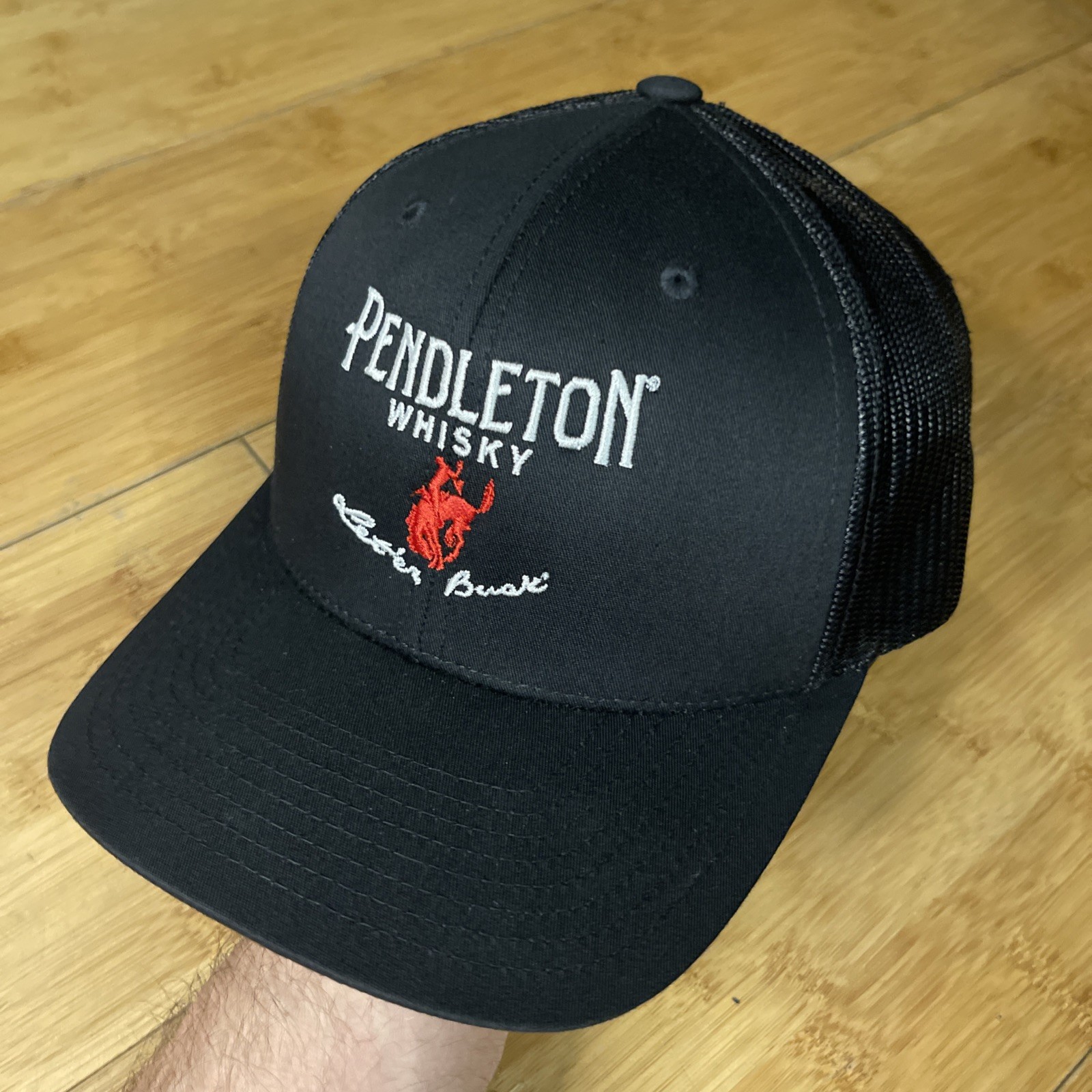 Pendleton Whisky Hat Cap Snapback Mesh Black Truc… - image 1
