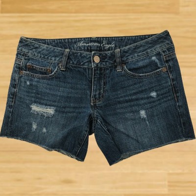 American Eagle 5'' Dunkel Blaue Abgeschnittene Jeans Kruz Hose Damen Größe 6/33