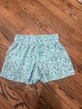 Reebok Women's S GREEN Running Shorts FLORAL Sporty Cute Comfort