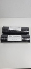 NEW Deco Mesh 2 Rolls Black 10  x 10 Yards Wreath  Craft Material