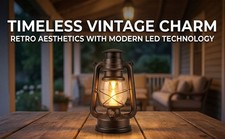 LED Vintage Lantern Retro Design For Outdoor Camping Use Premium