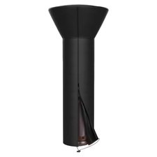 Heavy-Duty 89 In. X 33 In. X 19 In. Black Fabric Patio Heater Cover with Zipper