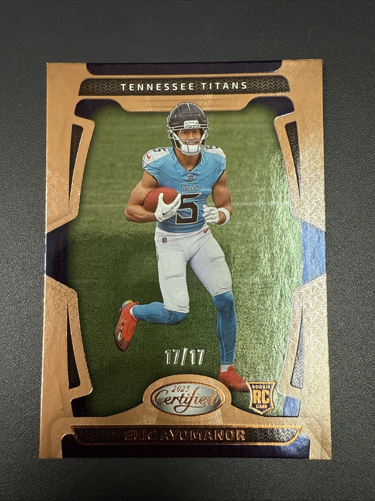 2025 Panini Certified Elic Ayomanor FOTL Bronze /17 Rookie RC #152 Titans Rare