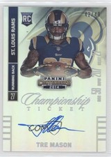 2014 Panini Contenders Championship Ticket 42/49 Tre Mason #233 Auto 1m1a