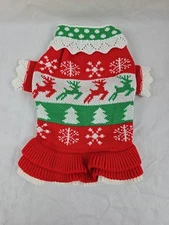 Joytale Christmas Dog Sweater Small & Medium Red White Green Knit New w/o Tags