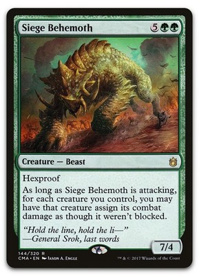 Siege Behemoth #144 (NM) Commander Anthology CMA Magic MTG
