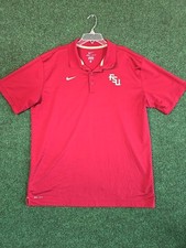 Florida State Seminoles Nike Polo Shirt XL Dri Fit Garnet Logo Mens