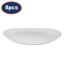 Set Of 8 Arc 30cm White Porcelain Oval Steak Dish Plate Kitchen Dinner Tableware
