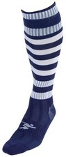 Precision Hooped Pro Football Socks Junior 3-6 Navy/White 3-6 Navy/White