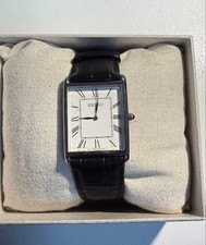 Seiko Essential SWR049 Rectangular Watch White Black Used From Japan