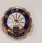 IBEW( intl. brotherhood of electrical workers) 30 Years 10K GOLD Lapel Pin — photo 2