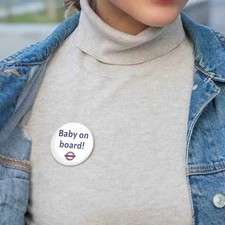 Baby On Board Badge 50mm Pin Pregnancy Announcement Badge Gift Bump Reveal