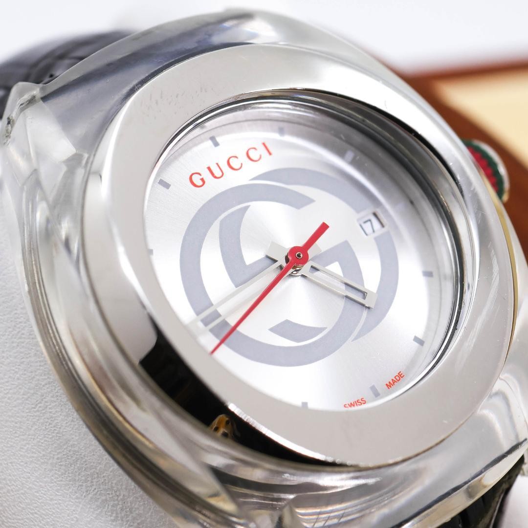 Operational GUCCI Watch Sync Interlocking G Clear… - image 2