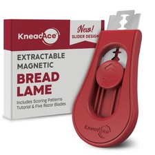 KneadAce Magnetic Extractable Bread Lame Dough Scoring Tool w/ 5 Blades & Patter