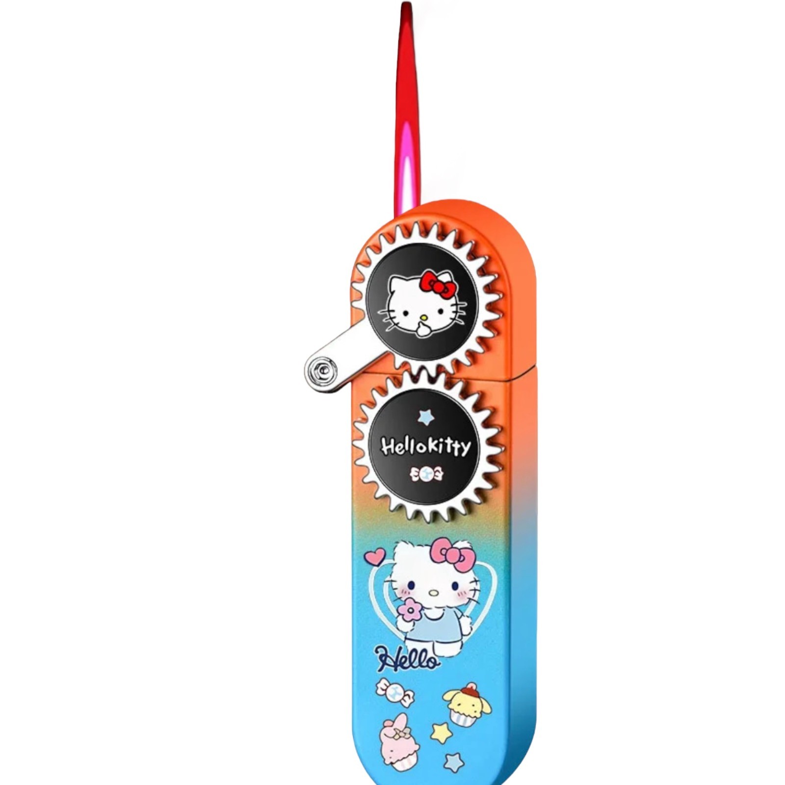 Colorful Rocker Gear Arm Pink Flame Cute Fun Novelty