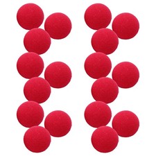 Set of 3 Red Rubber Clown Nose Accessory Circus Theme Party Decorations
