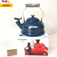 Le Creuset Disney Fantasia Whistling Steel Kettle NUIT Blue Gold Knob