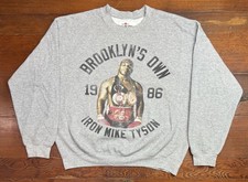 Roots Of Fight Sweatshirt Gray Crewneck Mike Tyson Boxing Bloodlines Size L