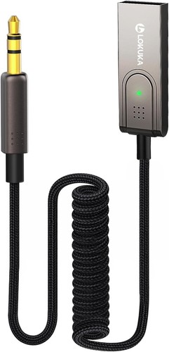 Bluetooth 5.3 to Aux Adapter for Car, USB TRS 3.5mm Receiver - Adds Brown