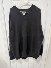 L.L. Bean - Men s - V-Neck Knit Sweater - XL Tall - Black