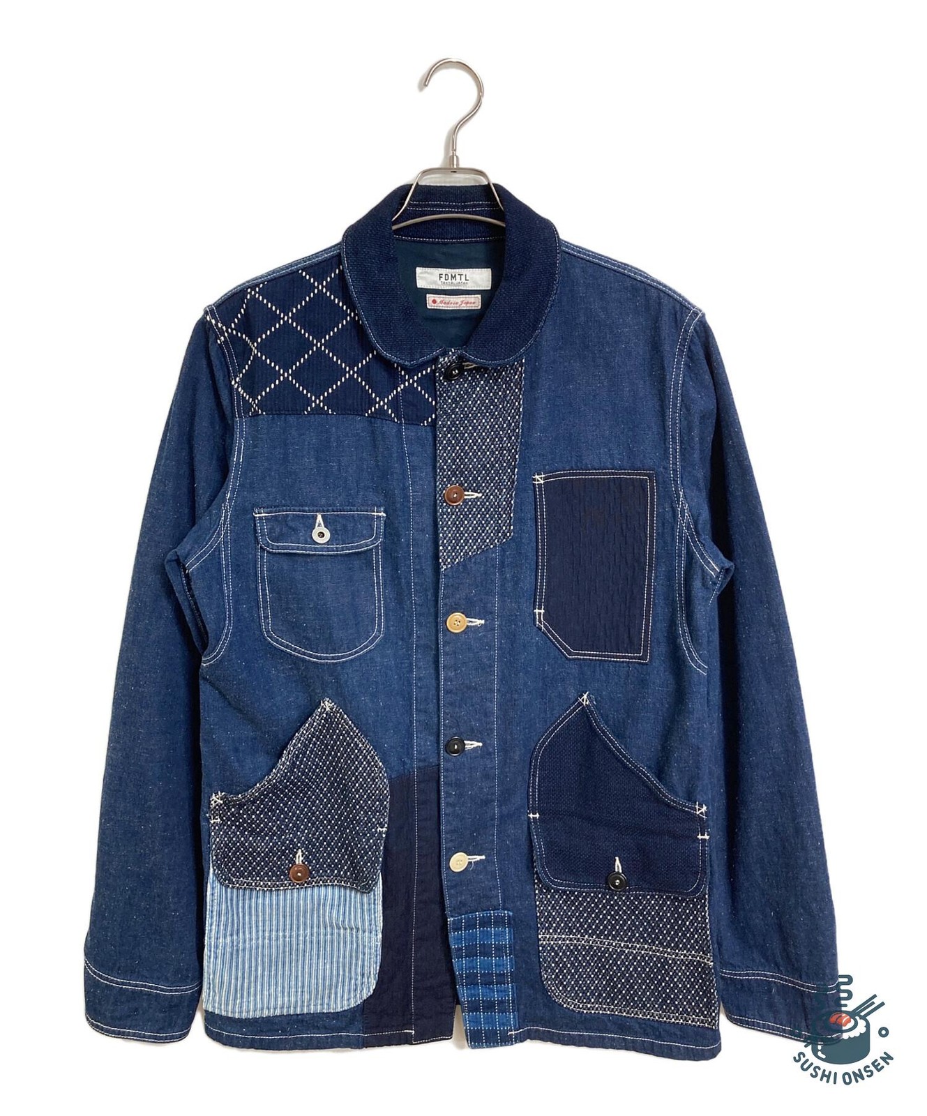 FDMTL Patchwork Coverall Denim Outerwear Light Ou… - image 1