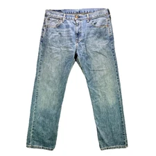 Levi's Jeans Mens 34x32 Blue 569 Loose Straight Fit Faded 100% Cotton Denim
