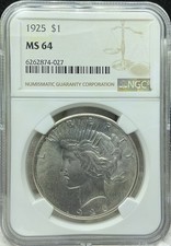 1925 Peace Dollar $1 MS64