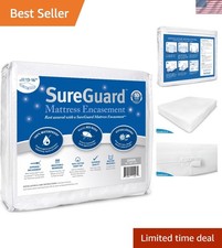 Queen Mattress Encasement Waterproof Bed Bug Proof Hypoallergenic Cover