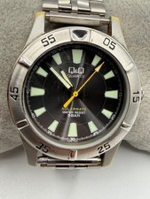 Men's Citizen Q&Q SOLARMATE Solar Silver Tone Watch WORKS
