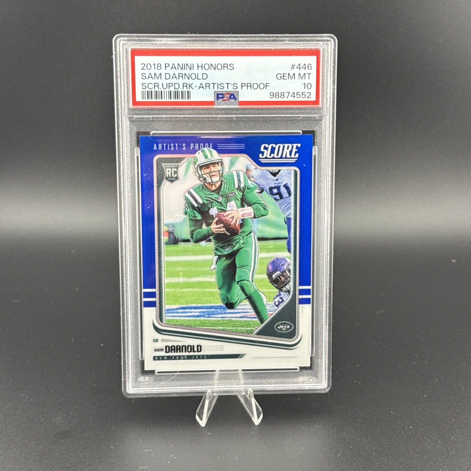 Sam Darnold Panini Honors Score Update Rookies #446 Artists Proof