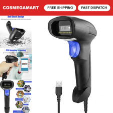 Handheld Wired 1D Barcode Scanner, USB CCD Reader for Inventory Sales