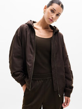 New Athleta M Upfield Bomber Jacket Truffle B...