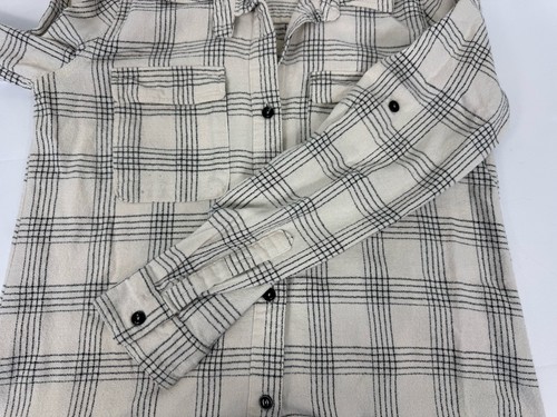Camisa túnica a cuadros blanca y negra Freeway para mujer 100 % algodón talla mediana - Imagen 5 de 8